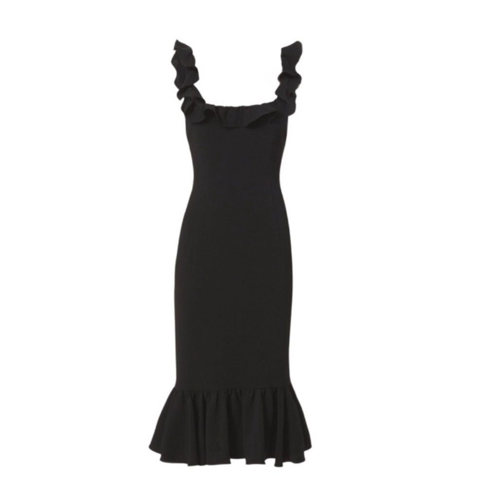 Cinq A Sept Opalina Midi Dress Size 6 Black